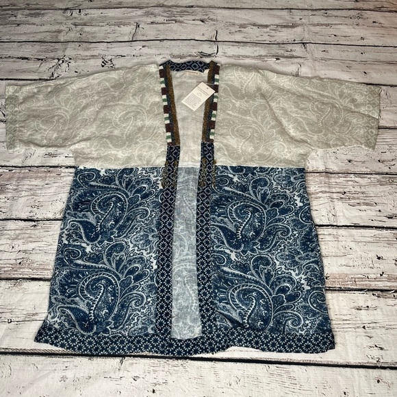 Soft Surroundings Open Front Beaded Kimono Jacket Size S/M - Picture 10 of 11